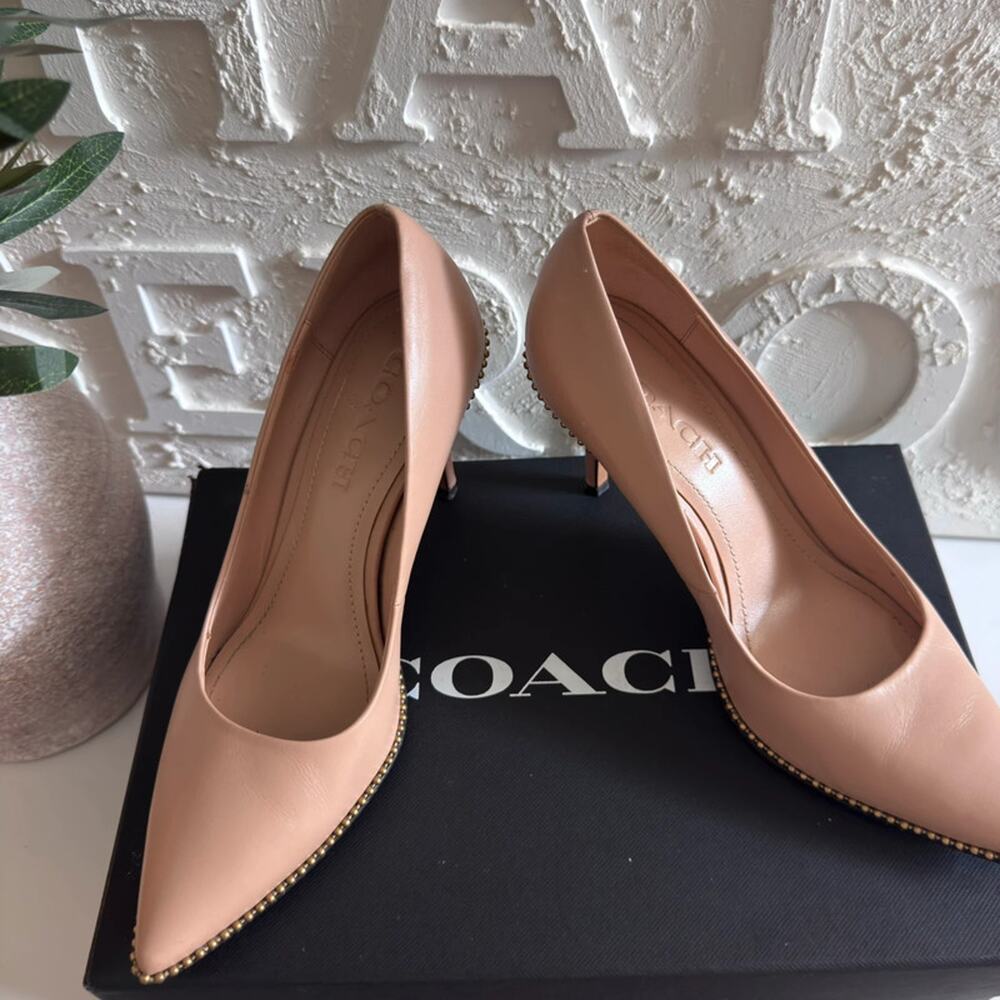 Coach Women's Waverly Leather Pump High Heel Shoes - Picture 9 of 15